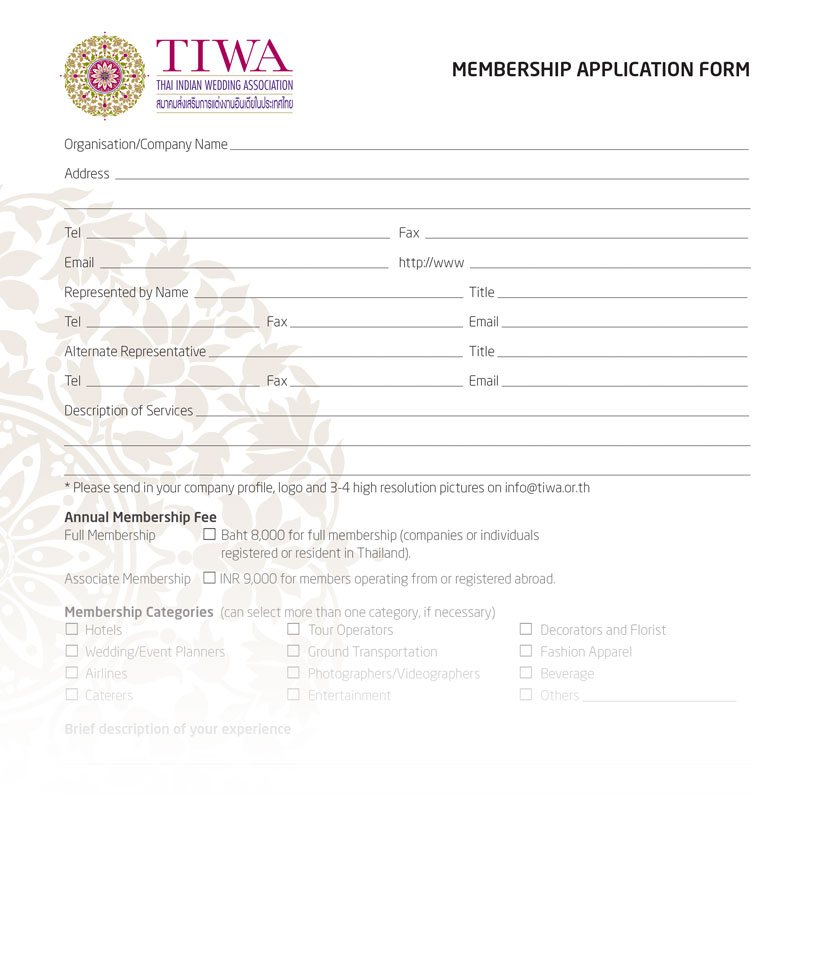 MEMBER SHIPAPPLICATION FORM